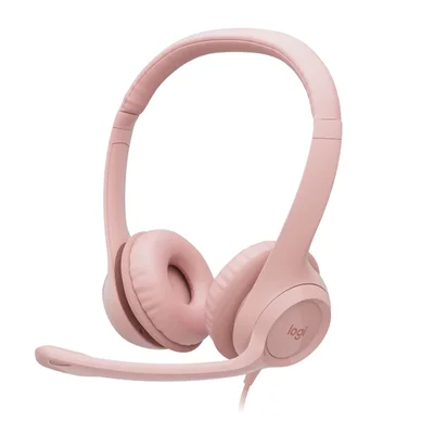 Fone Headset Logitech H390 - Rose (981-001280)