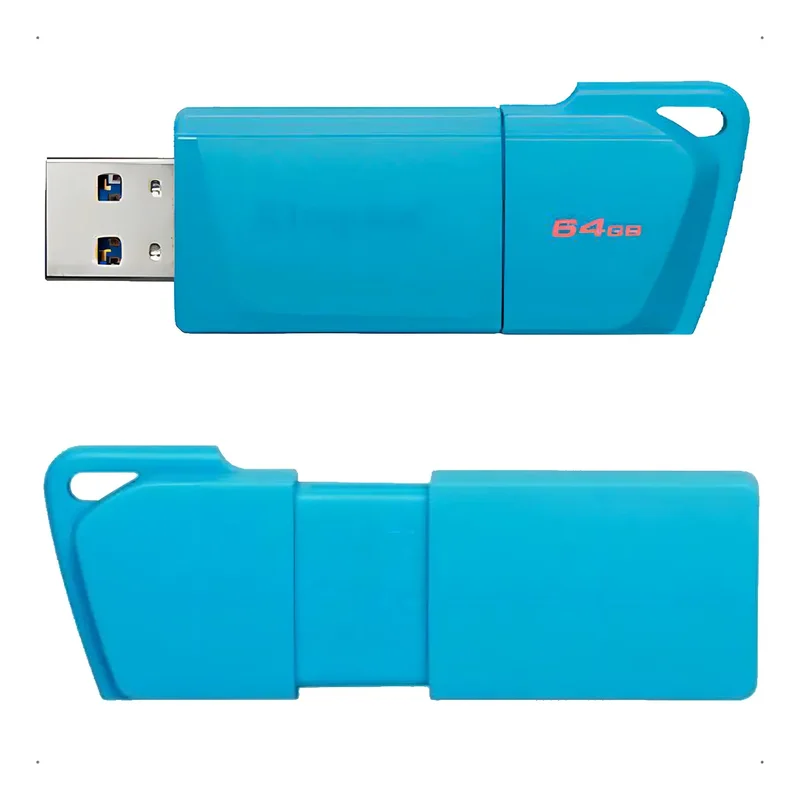 Imagem 3 de 4 do produto Pendrive Kingston Datatraveler Exodia M 64gb Usb 3.2 Gen 1 - Turquesa Kc-u2l64-7lb