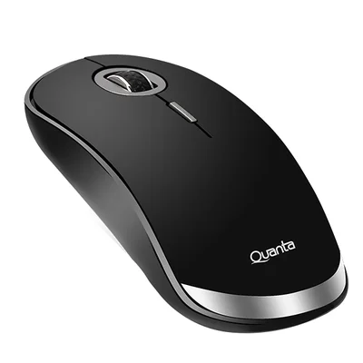 Mouse Sem Fio Quanta Qtms20 Ate 1.600 Dpi - Preto/prata