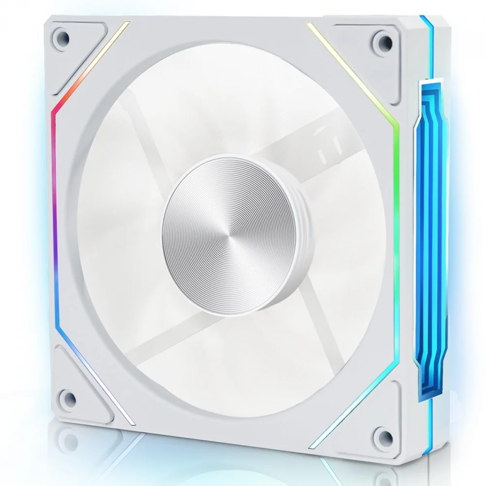 Imagem 4 de 5 do produto Cooler Para Gabinete Round5 Nordwind Reverse White, ARGB, 120mm, Pwm, Branco, R5-nordwind-rv-w-2198