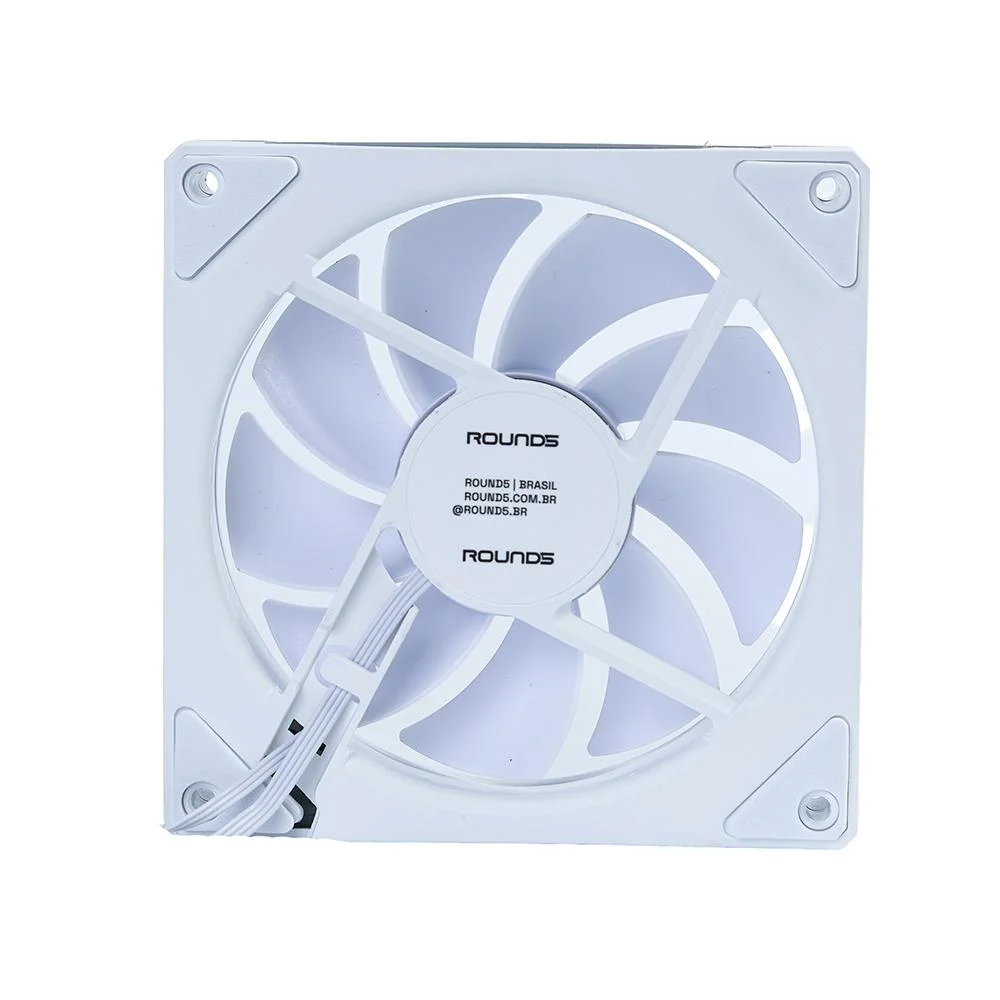 Imagem 5 de 5 do produto Cooler Para Gabinete Round5 Nordwind Reverse White, ARGB, 120mm, Pwm, Branco, R5-nordwind-rv-w-2198