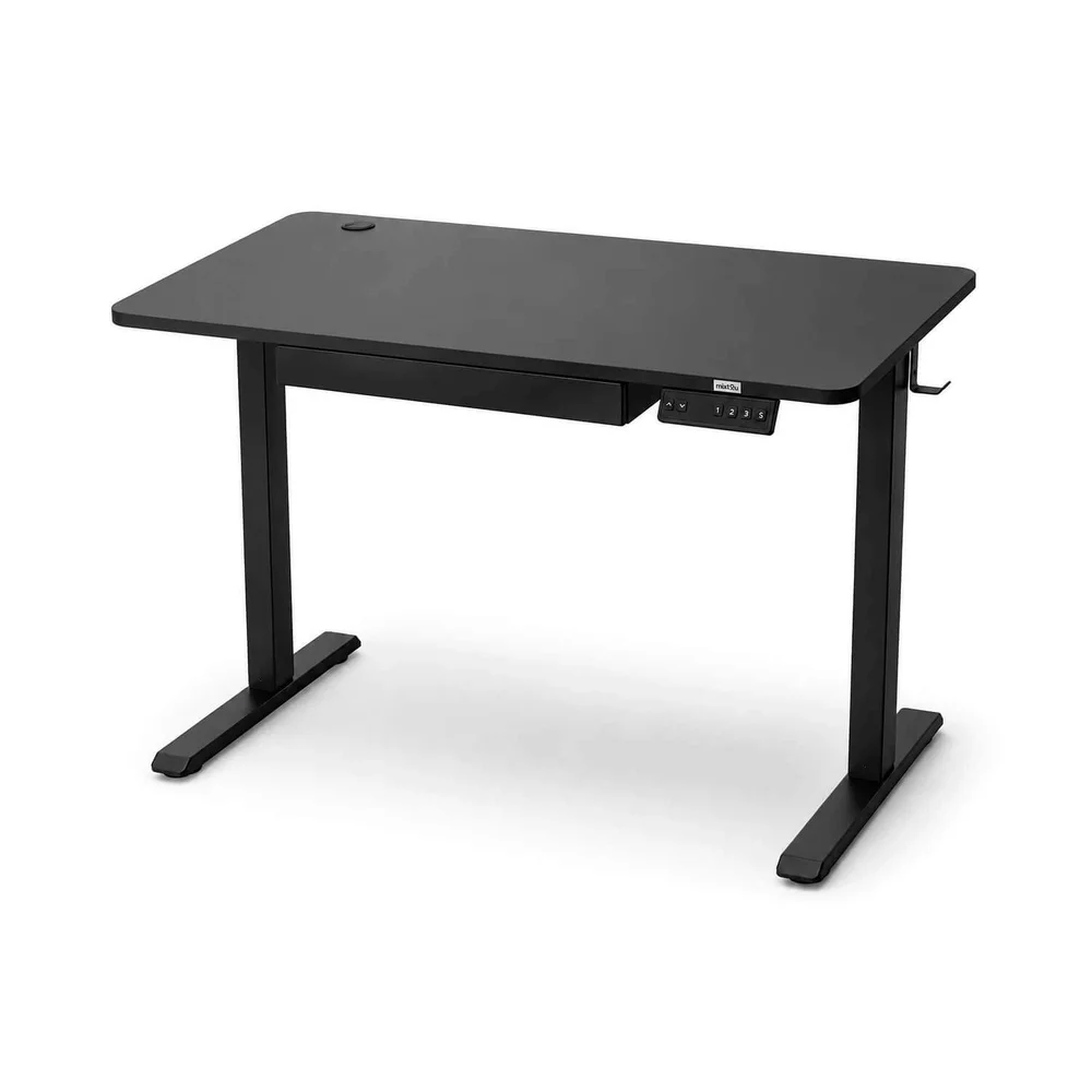 Mesa com Regulagem de Altura Ajustável Motor Elétrico Ergonômica Antiesmagamento Bivolt Preta