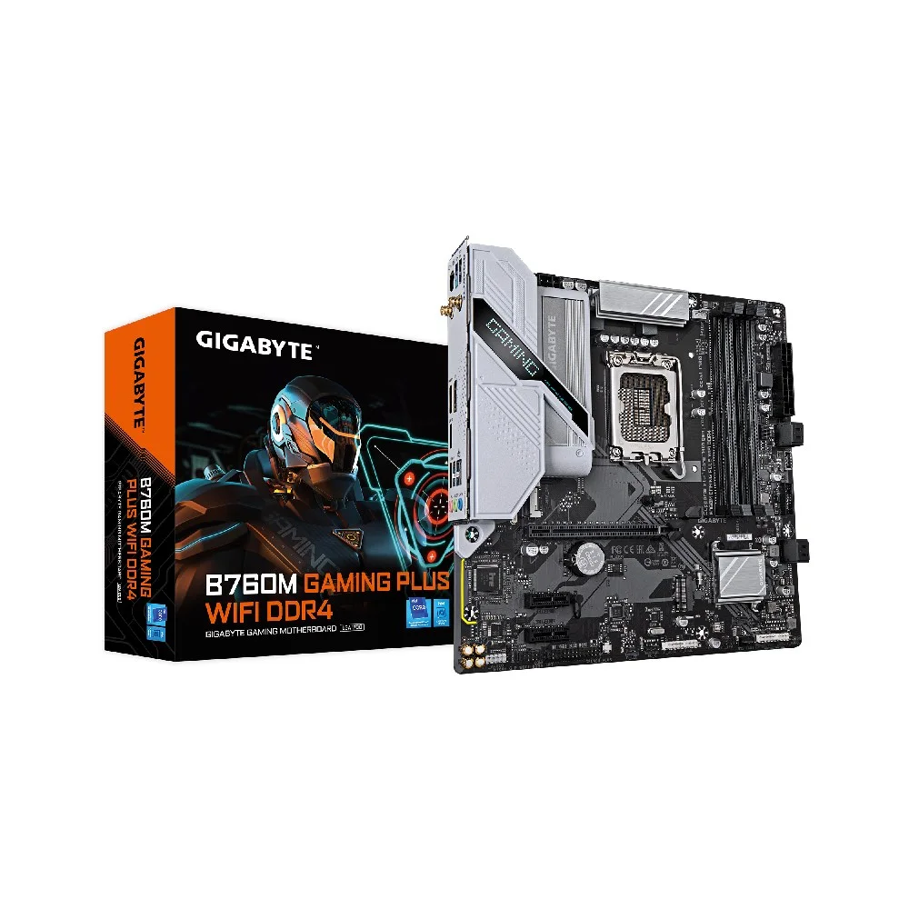 Placa Mãe Gigabyte B760m Gaming Plus Wifi Ddr4 LGA 1700 4xDDR4 Chipset B760 Matx