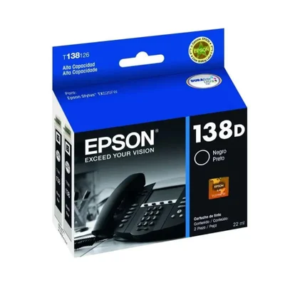 Cartucho De Tinta Epson 138d Preto T138126 | Xp101 Xp201 Xp411 Xp214 Xp401 Wf2532