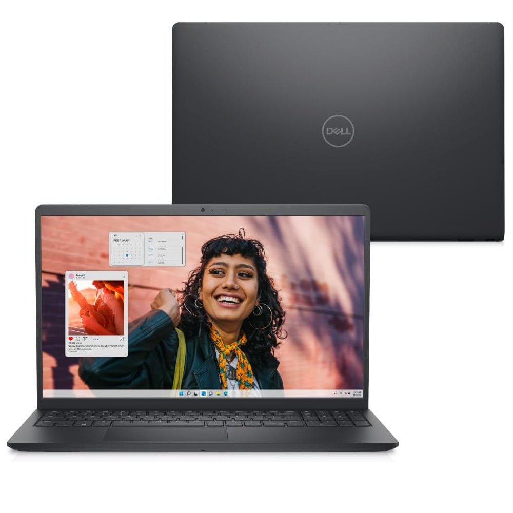Notebook Dell Inspiron I15-i3100-a15p, Intel Core 3-100u, Ram 8GB Ddr4 SSD 512gb, Tela 15.6" Fhd 120hz, Win 11, Preto