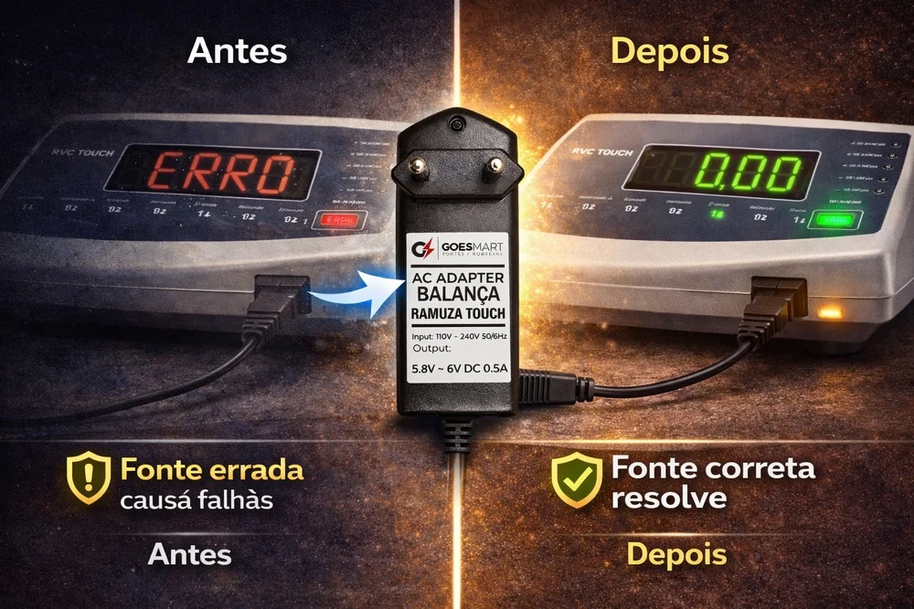 Fonte Carregador Para Balança Ramuza Touch 6v Fonte Carregador Para Balança Ramuza Touch 6v