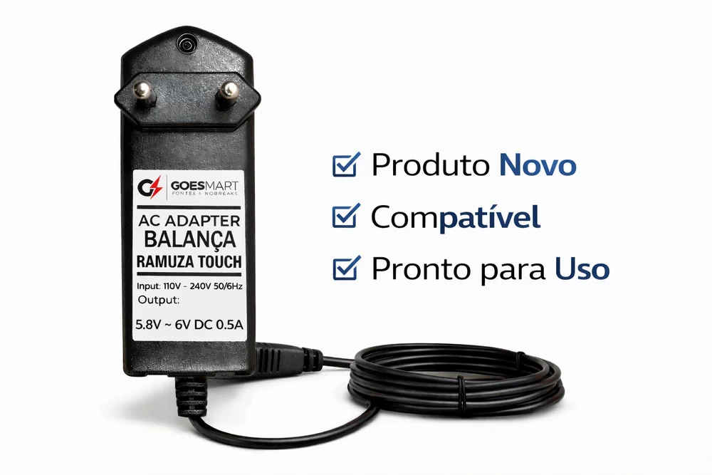Fonte Carregador Para Balança Ramuza Touch 6v Fonte Carregador Para Balança Ramuza Touch 6v