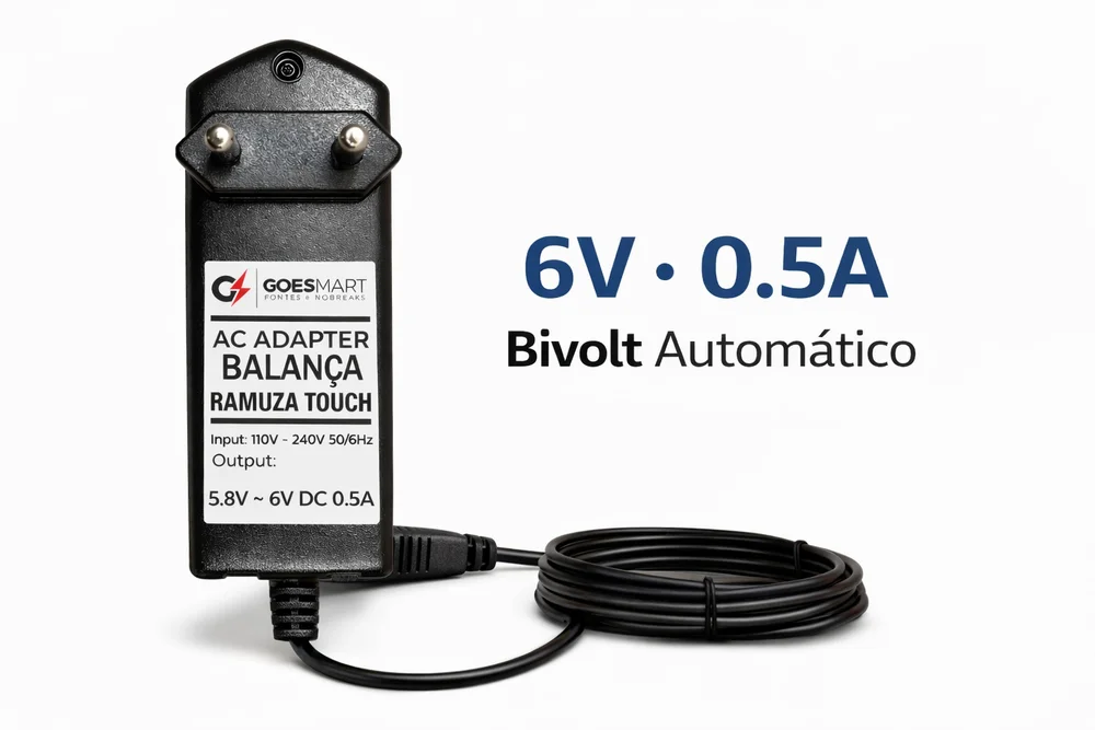Fonte Carregador Para Balança Ramuza Touch 6v Fonte Carregador Para Balança Ramuza Touch 6v