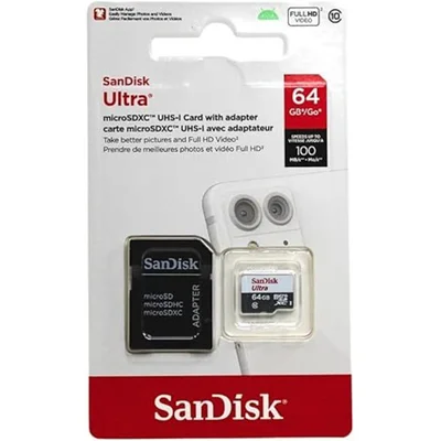 Cartão Micro Sd Ultra Classe 10 64gb Com Adaptador - Sandisk