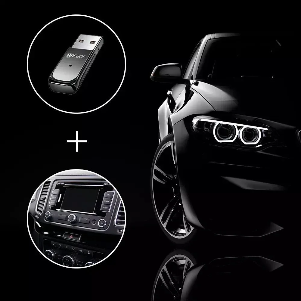 Imagem 3 de 5 do produto Receptor De Áudio Usb-a Car Connect Hrebos Premium Ad-215 - Único Único