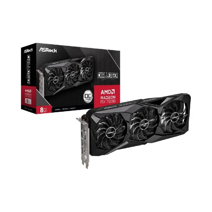 Placa De Vídeo Asrock Amd Radeon Rx 7600 Challenger Pro 8GB Oc Gddr6 128 Bits - Rx7600 Clp 8go Placa De Vídeo Asrock Amd Radeon Rx 7600 Challenger Pro 8GB Oc Gddr6 128 Bits - Rx7600 Clp 8go