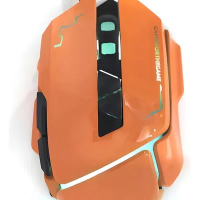 Mouse Gamer Óptico LED 7 Cores Kp-mu012 Cor Laranja