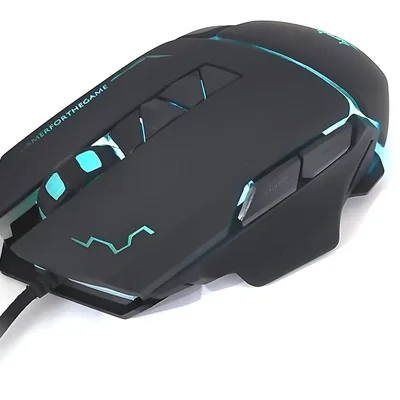 Mouse Gamer Óptico LED 7 Cores Kp-mu012 Cor Preto