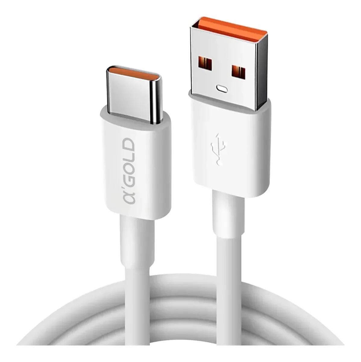 Cabo Usbc Branco Type C Turbo 1 Metro Para Smartphone Tablet
