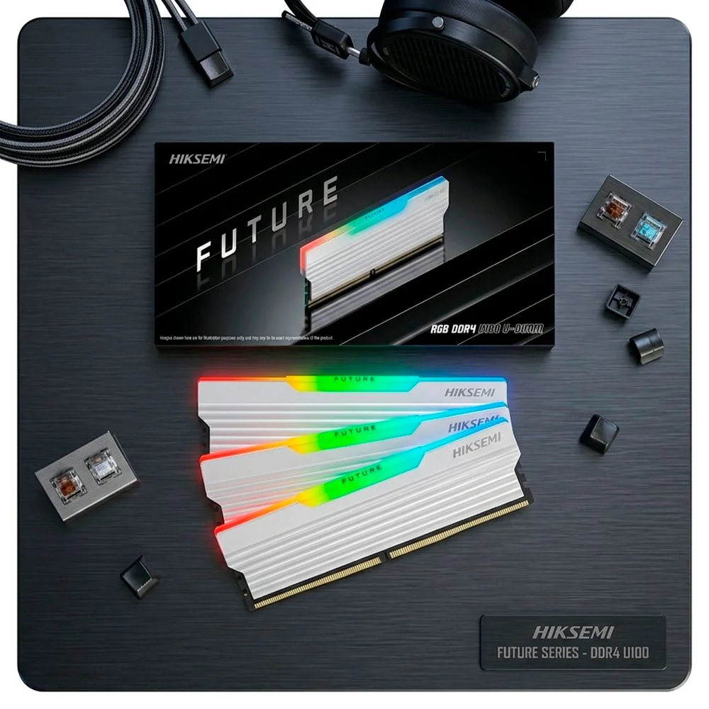 Imagem 2 de 5 do produto Memoria Ram Hiksemi Future RGB White, Ddr4, 3200mhz, 16gb, Hsc416u32f4