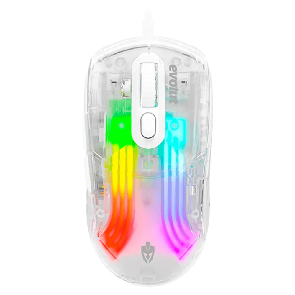 Mouse Gamer Evolut Lumini Transparente RGB Eg-114 Usb Mouse Gamer Evolut Lumini Transparente RGB Eg-114 Usb