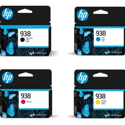 Cartucho De Tinta Hp 938 Kit 4 Cores Preto, Magenta, Ciano, Amarelo | 9122e 9110b 9125e 9128e 9130b 9135e 9730