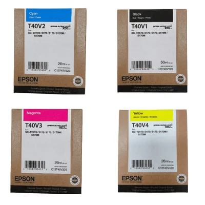 Cartucho De Tinta Epson T40v Kit 4 Cores Preto, Magenta, Ciano, Amarelo | T3170m T3170 T5170