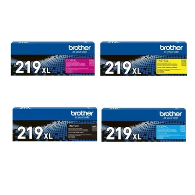 Toner Brother Tn219xl Kit 4 Cores Preto, Magenta, Ciano, Amarelo | Mfc-l3760cdw Hl-l3240cdw Dcp-l3560cdw