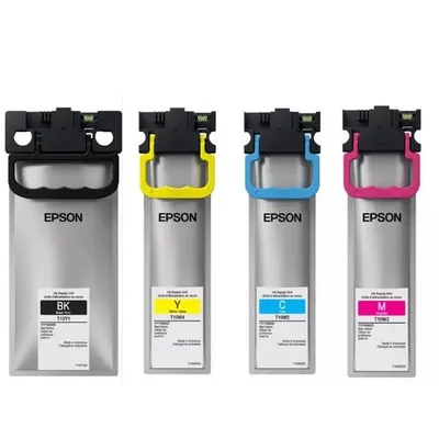 Tinta Epson Kit 4 Cores Preto, Magenta, Ciano, Amarelo | Workforce Wf-c5810 Wf-c5390 Wf-c5310 Wf-c5890