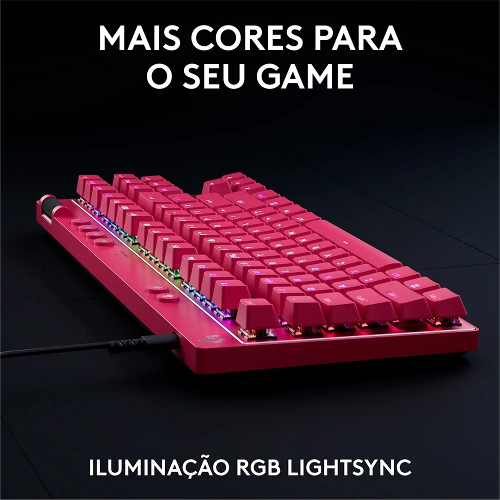 Imagem 4 de 5 do produto Teclado Gamer Logitech G Pro X Tkl Rapid, Switches Magnético,rapid Trigger, Magenta - 920-013133