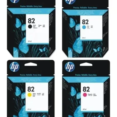 Cartucho De Tinta Hp 82 kit 4 Cores Preto, Magenta, Ciano, Amarelo | Designjet 500 800 820