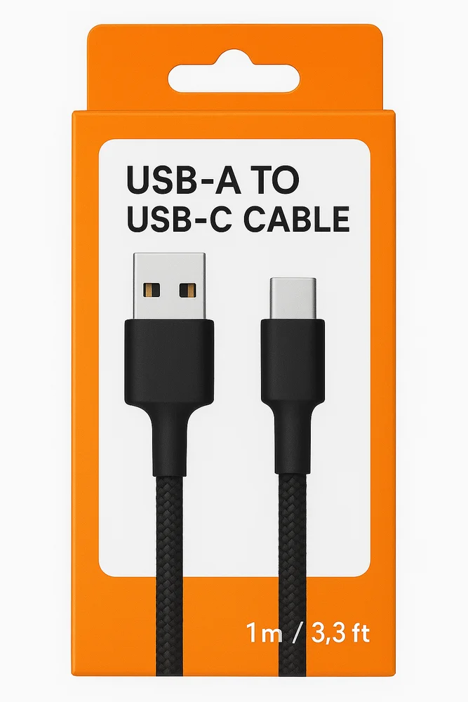 Imagem 3 de 5 do produto Cabo Type C Usb-a Carregamento Smartphones Tablets Preto
