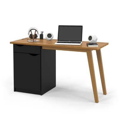 Mesa De Estudo Prism Com 1 Gaveta E 1 Porta Luxo Patrimar