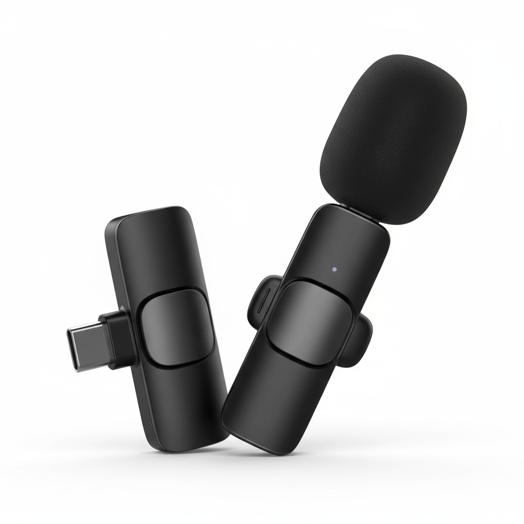 Microfone Sem Fio Transmissor Receptor De Lapela Para Android Tipo C