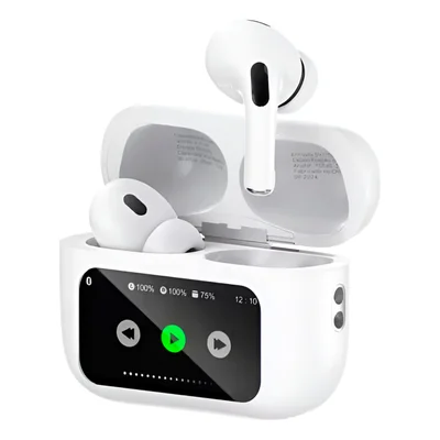 Fone Ouvido Bluetooth Tela Lcd Touch Screen Branco