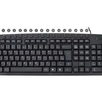Teclado Kmex KM2928 USB Multimídia Preto ABNT2 Plug and Play