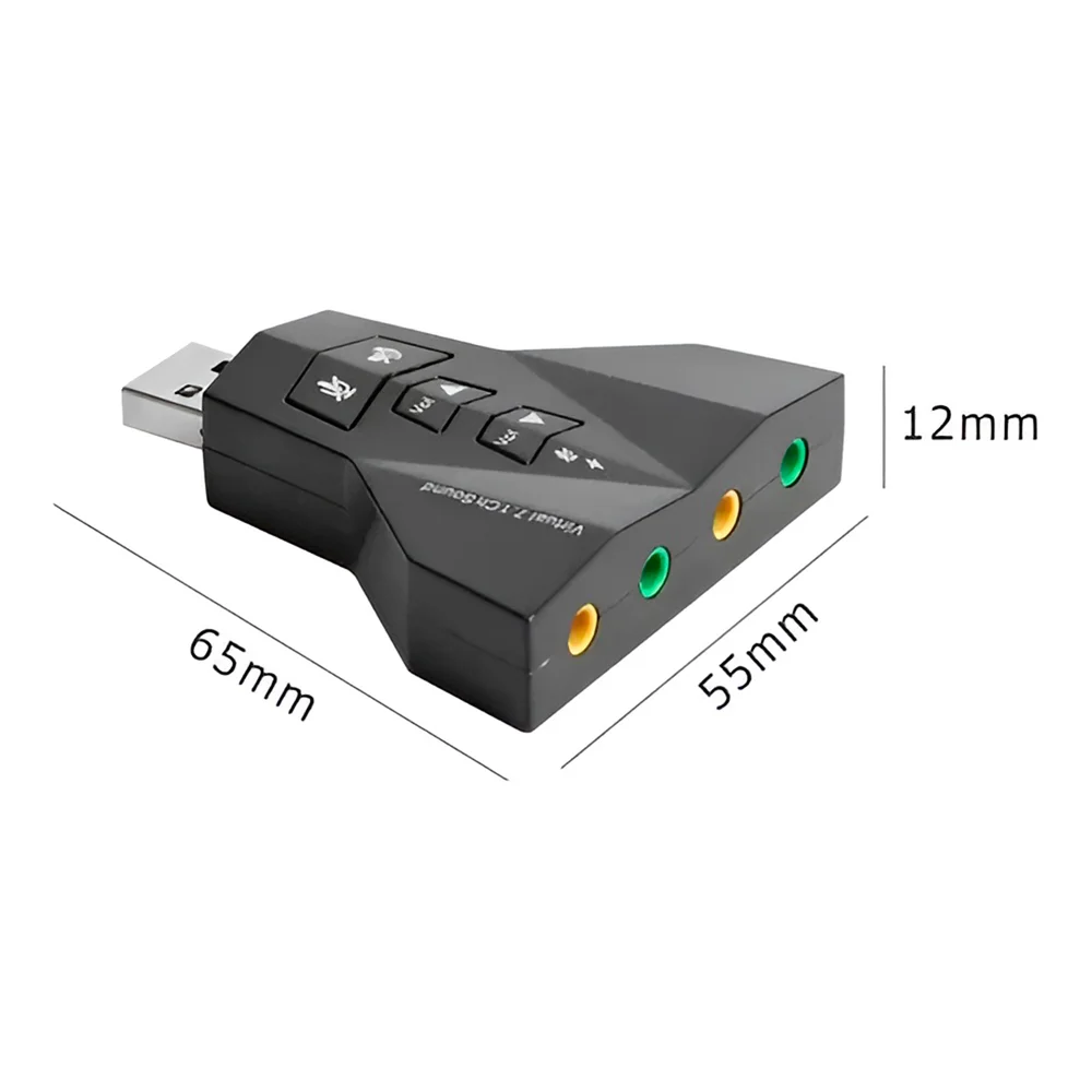 Imagem 2 de 5 do produto Adaptador Usb Placa De Áudio Microfone Fone Informática