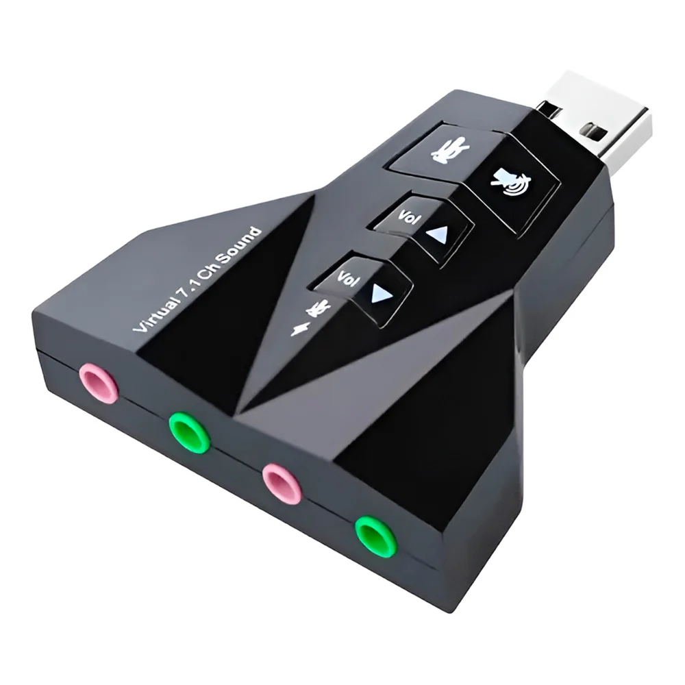 Imagem 5 de 5 do produto Adaptador Usb Placa De Áudio Microfone Fone Informática
