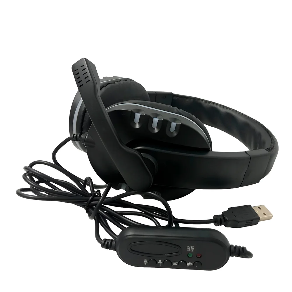 Imagem 5 de 5 do produto Fone Headset Gamer Com Fio Luz RGB Microfone Jogos