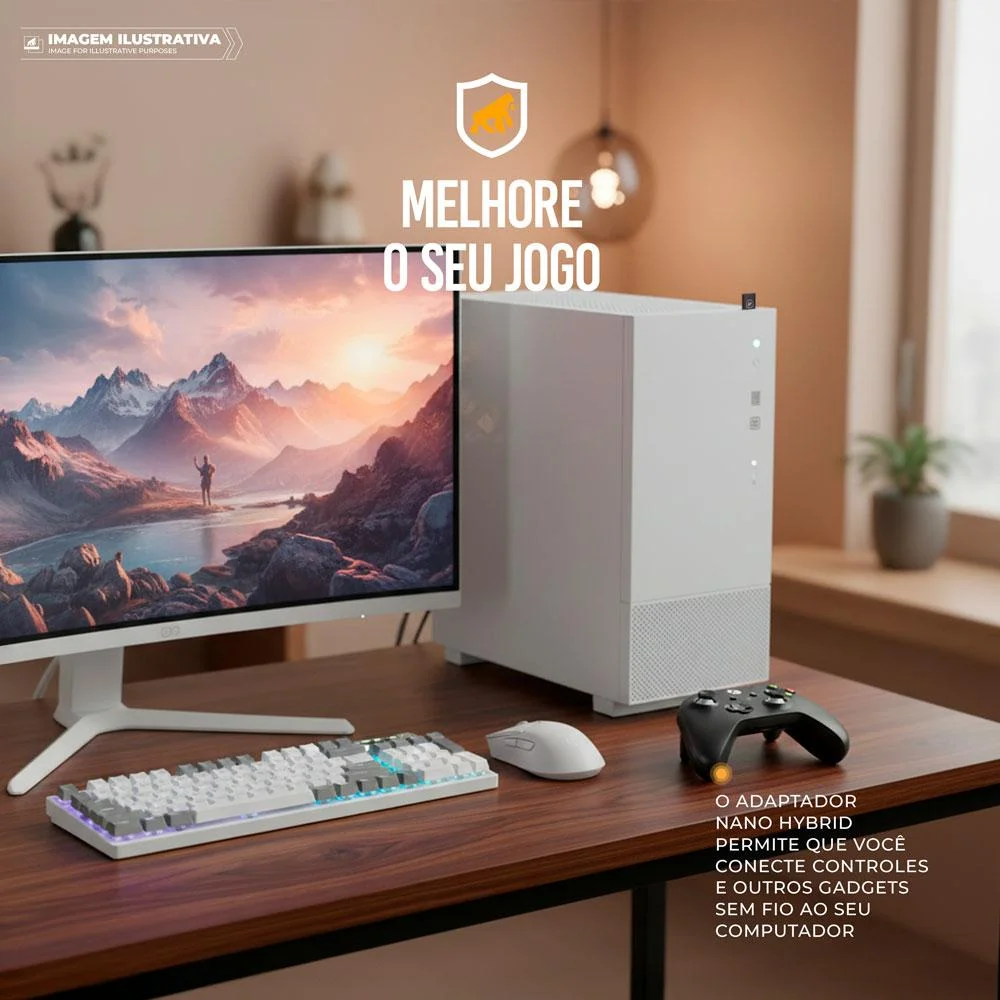 Imagem 2 de 4 do produto Adaptador Wi-fi E Bluetooth 5.0 - 600mbps, Dual Band 2.4g/5g, Usb-a Plug & Play - Nano Hybrid- Gshield
