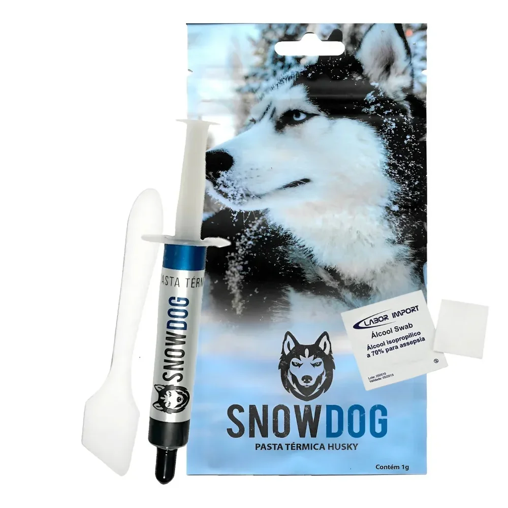 Imagem 2 de 5 do produto Pasta Térmica Snowdog Husky 1g 12.8w/mk + Sache de limpeza externa