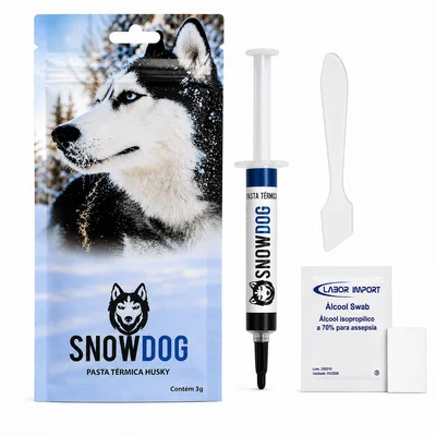 Pasta Térmica Snowdog Husky 3 G 12.8w/mk Alta Performance + Sache de limpeza externa