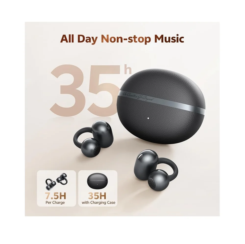 Fone De Ouvido Qcy Crossky C50 Bluetooth 6.0 35h Leves Confortáveis Para Corrida/fitness Ipx5 Preto Fone De Ouvido Qcy Crossky C50 Bluetooth 6.0 35h Leves Confortáveis Para Corrida/fitness Ipx5 Preto