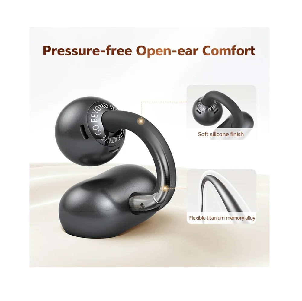 Fone De Ouvido Qcy Crossky C50 Bluetooth 6.0 35h Leves Confortáveis Para Corrida/fitness Ipx5 Preto Fone De Ouvido Qcy Crossky C50 Bluetooth 6.0 35h Leves Confortáveis Para Corrida/fitness Ipx5 Preto