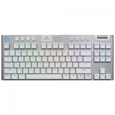 Teclado Sem Fio Mecanico Gamer G915 X Tkl Branco/RGB Logitech, 920-012732