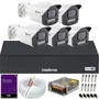 Kit 5 Câmeras Full Color C/áudio Dvr Intelbras 8ch 1TB Purple