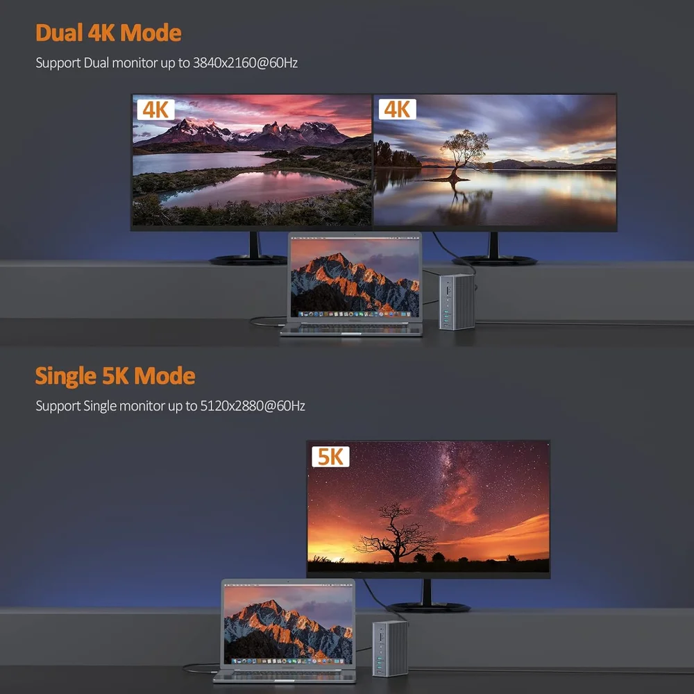 Imagem 4 de 5 do produto Dock Station 16 Em 1 Usb-c Thunderbolt 3 40gbps Macbook Pro