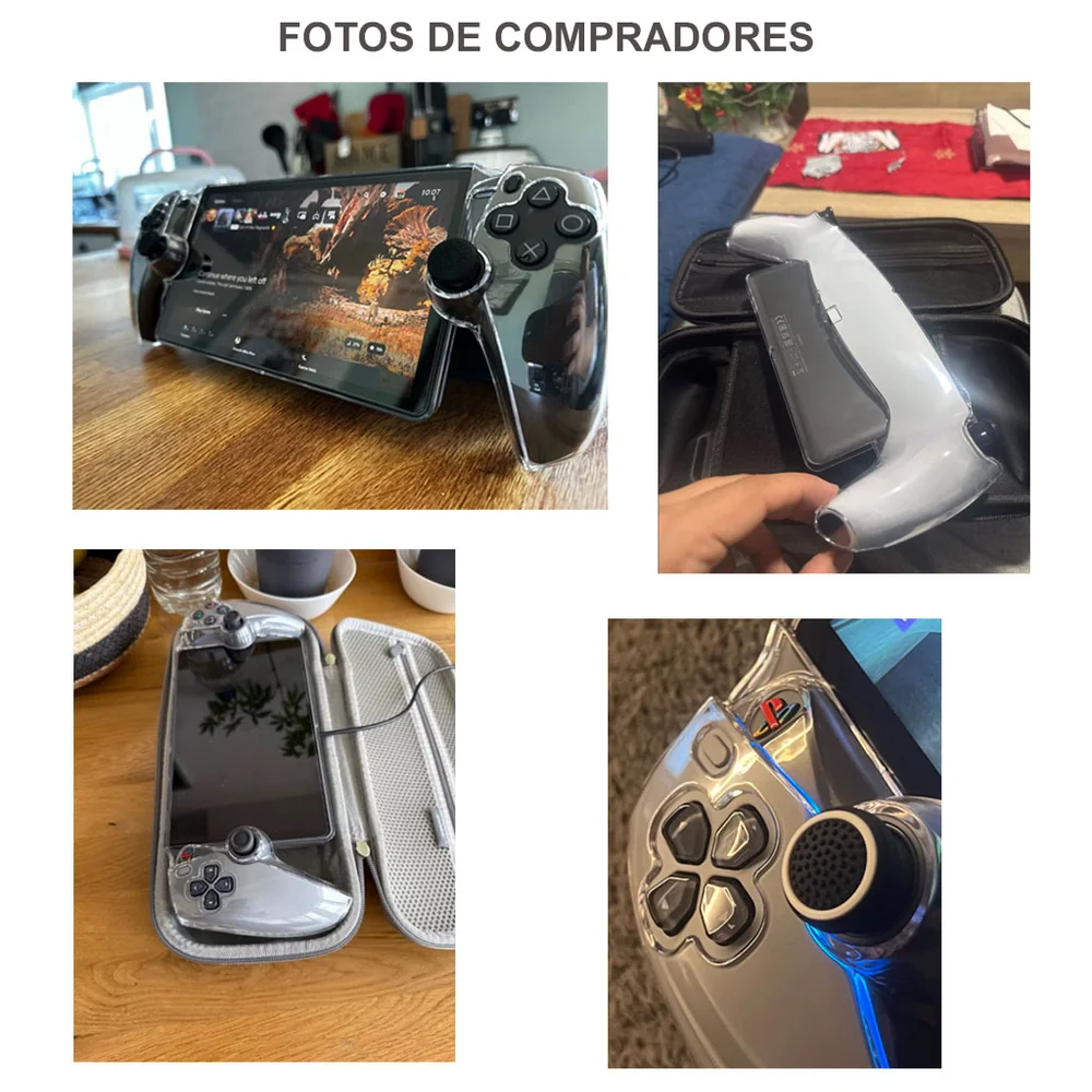 Imagem 2 de 5 do produto Case Ps5 Portal Cinza + Película Vidro + Capa Acrílico