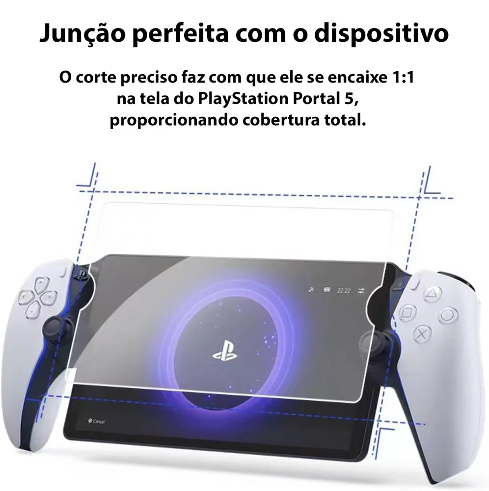 Imagem 3 de 5 do produto Case Ps5 Portal Preto + Película De Vidro + Capa Acrílico