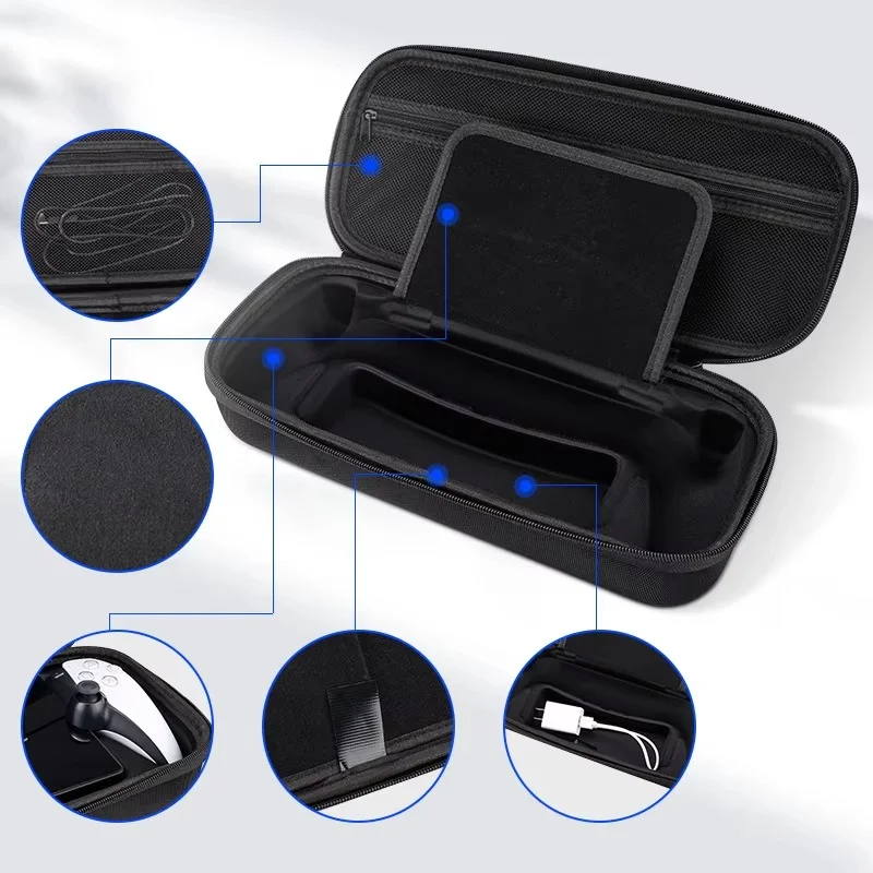 Imagem 5 de 5 do produto Case Ps5 Portal Preto + Película De Vidro + Capa Acrílico