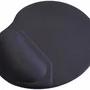 Mouse Pad Ergonômico Tecido Preto -sem Impressão- Formato Gota 22,5x26,5cm-silicone Gel