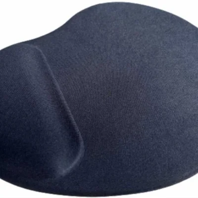 Mouse Pad Ergonômico Tecido Preto Formato Gota 20,0x23,0cm-silicone Gel