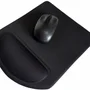Mouse Pad Ergonômico Tecido Preto Formato Retangular 23,0x27,0cm