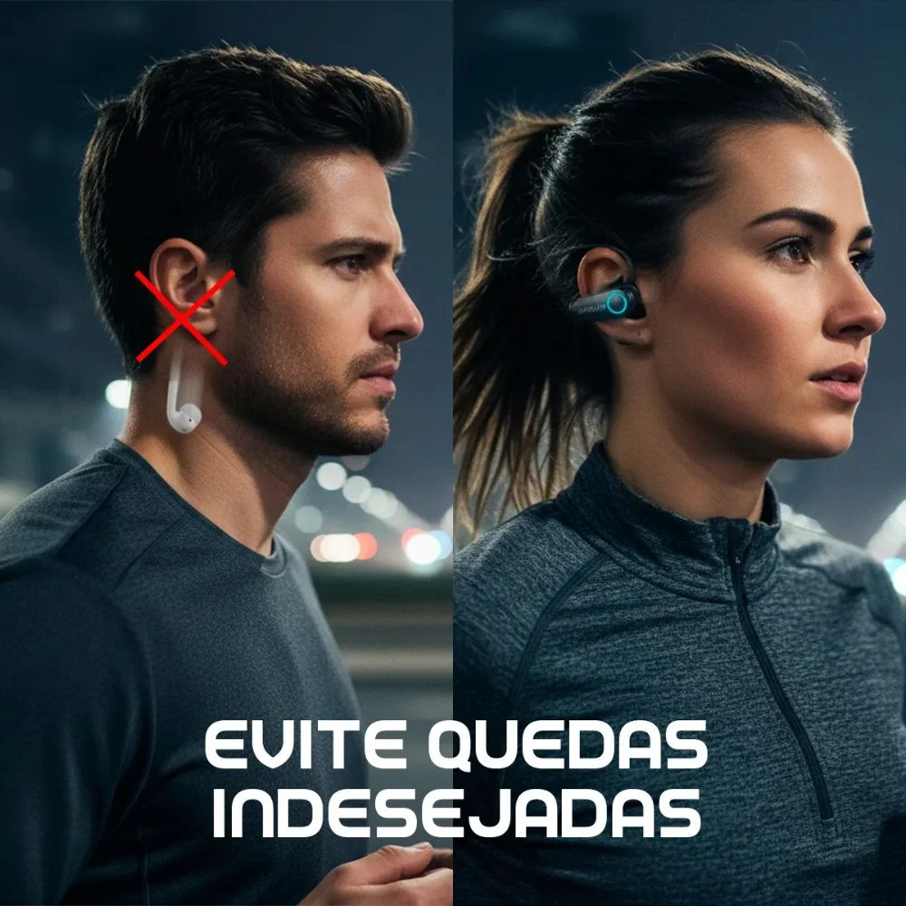 Imagem 3 de 5 do produto Fone Ouvido Esportivo Anti Queda Áudios De Qualidade Premium