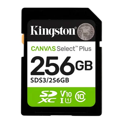 Cartão Memória Sd Kingston Canvas Select Plus 256gb 150mb/s